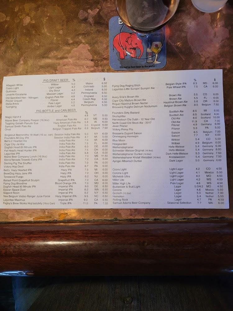 Flying Pig Saloon Menu image 3